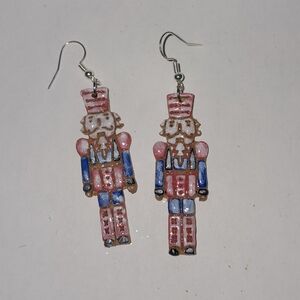 Frosted Nutcracker Soldier Earrings